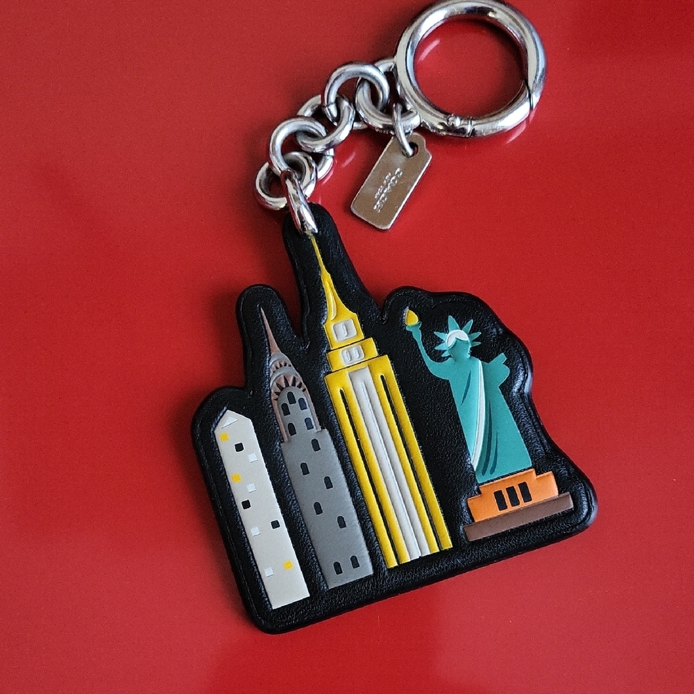 Coach Multicolor Cityscape Key Holder